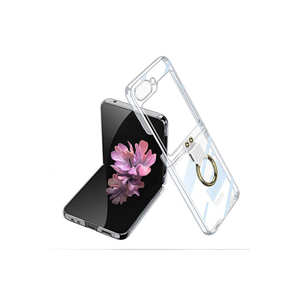 Étui Premium en Silicone Transparent avec Anneau Support pour Samsung Galaxy Z Flip 6 A34, Coque Pliable Résistante aux Chocs avec Placage Électrolytique - Product Image 1