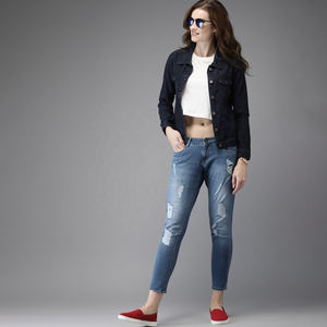 2025 femmes décontracté rétro Denim manteau veste automne hiver 100% coton respirant à manches longues bouton couleur unie - Product Image 3