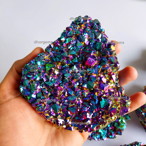 Cristal diode de quartz clair aura, améthyste, druse cristal, mini grappe d'ange, points bruts, moule de cristal, cristal - Product Image 3