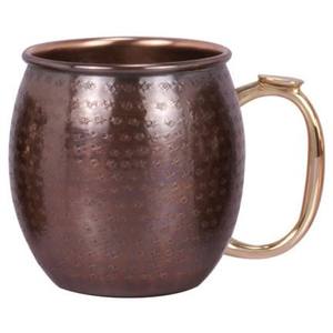 100% pur cuivre fabriqué à la main concepteur martelé tendance vente chaude tasse Mule la mieux notée avec poignée en laiton écologique - Product Image 6