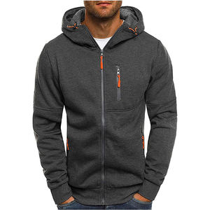 Sweat à capuche zippé personnalisable fabriqué en usine polaire noire avec imprimé gaufré pour vêtements d'hiver prix bon marché - Product Image 1