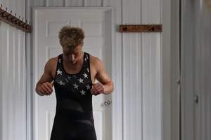 Venta al por mayor de alta calidad de encargo de poliéster Spandex Hombres Athletic Wrestling Singlet Adultos Jóvenes de impresión completa de artes marciales de hierro - Product Image 2