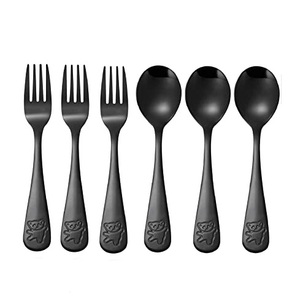 Juego de cubiertos de mango redondo y largo, accesorios básicos de cocina, alta calidad, barato - Product Image 1