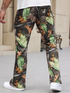 Pantalones de chándal gruesos de algodón personalizados de nueva fábrica para hombre, pantalones de caza de tendencia elástica con patrón DTG serigrafiado - Product Image 6