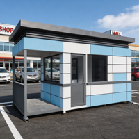 Caseta de Seguridad Exterior de Estilo Europeo Moderno, Cabina de Servicio Portátil de Acero para Estacionamientos y Comunidades
