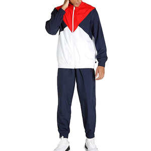 Ensemble de survêtement de sport pour hommes, tenue de jogging et de course, polyester de qualité supérieure, tissu respirant et à séchage rapide, personnalisation OEM/ODM disponible - Product Image 1