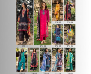 SSumaira Collection Charizma C Imprimer Brodé Pelouse Salwar Kameez Costume avec Mousseline Imprimée Dupatta Séchage Rapide - Product Image 6