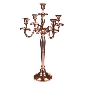 Candelabro revestido de oro rosa de alta calidad de estilo moderno Menorah para centro de mesa para bodas y Navidad con el mejor acabado - Product Image 5