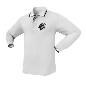 Athlefit Polo à manches longues-Patte boutonnée avec col côtelé et garniture contrastée pour un polo de golf à l'aspect poli - Product Image 4
