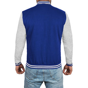Chaqueta de béisbol informal Letterman de escuela secundaria para hombres, chaquetas de hombre de estilo formal con mangas de cuero personalizadas - Product Image 5