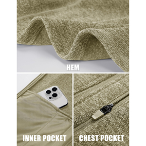Vente de gros Veste universitaire en polaire personnalisée Poches latérales Veste Letterman vierge pour homme Veste de baseball décontractée pour homme - Product Image 5