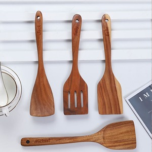 Juego de 2 Espátulas para utensilios de madera más vendidas para hornear y cocinar espátulas de madera utensilios esenciales - Product Image 5