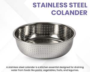 Passoire chinoise en acier inoxydable Poignée écologique au lave-vaisselle Design élégant pour la maison Hôtel Restaurant - Product Image 2