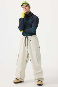 Pantalones de Snowboard con aislamiento a prueba de viento para hombre, pantalones holgados impermeables con forro térmico para esquí, pantalones cálidos de invierno, pantalones con múltiples bolsillos - Product Image 2