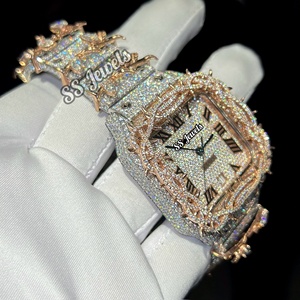 Espina mecánica de edición limitada, oro rosa, Hip Hop, cuarzo, cristal analógico, Moissanite IGI, reloj de diamante cultivado en laboratorio, proveedor verificado - Product Image 5