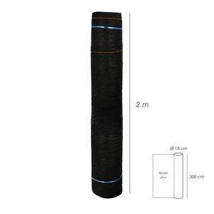 Rete Ombreggiante Nera, Rotolo da 2,0 Metri, 50 Metri - Product Image 2