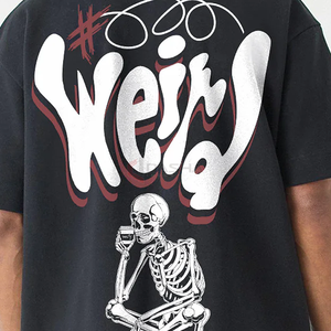 Men Oversized T-<b>Shirt</b> 100% Cotton 300GSM Custom Digital Print Streetwear Graphic DTG Tee Wholesale - Product Image 5