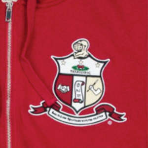 Logotipo personalizado 60% algodón 40% poliéster 350 GSM polar chenilla bordado carmesí KAP cremallera Sudadera con capucha - Product Image 5