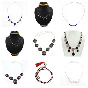 Natural Multi Gemstone 925 <b>Sterling</b> <b>Silver</b> <b>Necklace</b> Latest Designs Special Gift for Women and Girls Handmade Jewelry Manufacture - Product Image 2