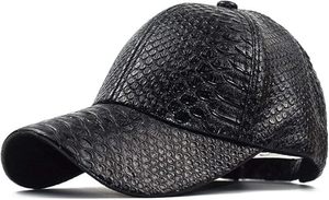 Gorra de Béisbol de Piel de Serpiente, Unisex, Estilo Casual, Ajustable con Cierre a Presión - Product Image 6