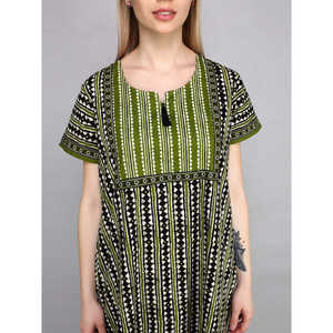 Robe de nuit longue en coton pour femme Evolve, tenue décontractée d'été avec taille élastique, taille XS, offre ODM - Product Image 4