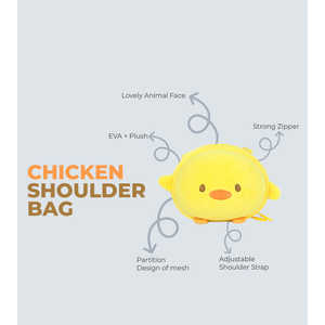 Bolso de Hombro Infantil con Diseño de Pollito en 3D, Ligero e Impermeable, Tipo Tykle - Product Image 3