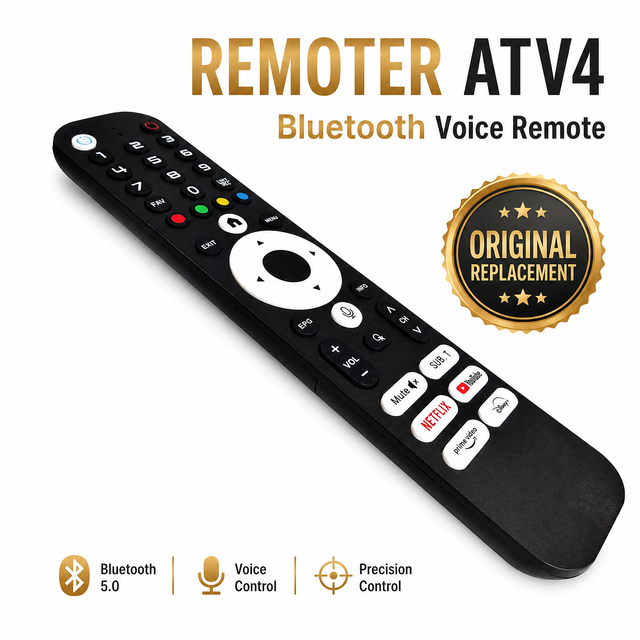 ATV4 BT Voice Remote Control Original Replacement for Q8 Q11 TV Box IR Learning Power Button Custom Logo OEM ODM Factory Price