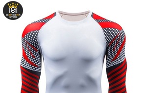 Vente chaude Logo Personnalisé Conception Rash Guard à Manches Longues pour BJJ MMA Jiu Jitsu Formation et Compétition Respirant Sublimation Imprimer - Product Image 5
