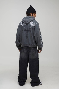 เสื้อฮู้ดดี้ผู้ชายผ้าฝ้ายคุณภาพสูง 100% สำหรับฤดูหนาว สไตล์สตรีทแวร์ ทรงปกติ สีพื้น ไม่มีลาย  รับสกรีนโลโก้ตามแบบ  มีกระเป๋า - Product Image 6