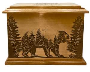 Urna Funeraria de Madera para Cenizas de Oso, Urna para Amantes de los Animales con Grabado, Urna Funeraria de Madera de Haya para Cenizas de Adultos - Product Image 5