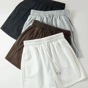 Pantalones Cortos Deportivos Casuales de Satén 100% Poliéster Ligeros para Hombre, con Bolsillos con Cremallera, Trabilla para Toalla, Color Sólido, para Gimnasio, Entrenamiento, Fisicoculturismo, Servicio OEM - Product Image 1