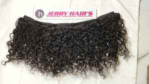 South Indian Brazilian Remy Kinky Straight Raw Sin procesar Mechones de cabello trenzado a granel Máquina Doble trama Color natural Natural - Product Image 3