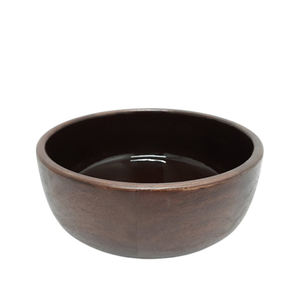 Bol à riz rond en bois écologique avec un design artisanal noir, style moderne, taille et logo personnalisables pour une utilisation en fête - Product Image 5