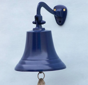 <b>Service</b> <b>Bell</b> with Wood Handle 11" for Wedding Events Decoration Coustmized Brass Hanging Ship's <b>Bell</b> - Product Image 2