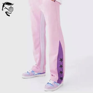 Pull à capuche surdimensionné à épaules tombantes avec pantalon empilé en coton et survêtement sérigraphié de haute qualité pour hommes - Product Image 4