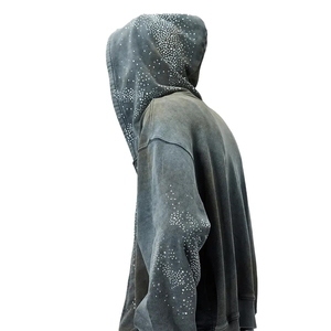 Sudadera con capucha de alta calidad con cremallera Sun Faded Heavyweight 100% algodón Vintage Wash Oversized Hooded Men's Tie Dye Hoodies Hombres - Product Image 3