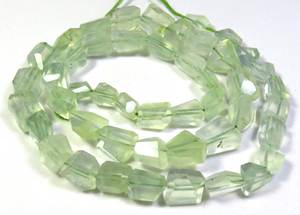 สีเขียว prehnite nuggets 8-10mm พลอยเหลี่ยมเพชรพลอยธรรมชาติ16 "สาระลูกปัดหลวมตัดไม่สม่ำเสมอ - Product Image 5