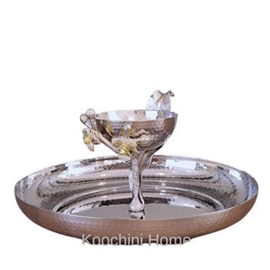 ชามอลูมิเนียมสแตนเลสโลหะพร้อมฝาชามขัดเงาทรงกลมขัดเงาเงางามมีฝาปิด - Product Image 3