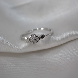 Anillo de piedras preciosas de Plata de Ley 925 ligero minimalista delicado diseño exclusivo con circonita cúbica - Product Image 2