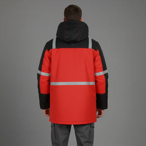 Chaqueta de Seguridad de Algodón ANSI Clase 1 de Alta Visibilidad, Impermeable, Informal, de Invierno, con Logotipo Personalizado OEM/ODM, con Luz LED Intermitente para Hombre - Product Image 2