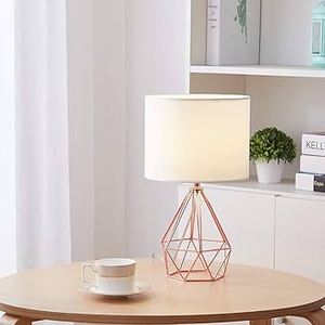 Base de lampe en métal, base creuse en bronze plaquée avec l'abat-jour blanc, goût unique. - Product Image 3