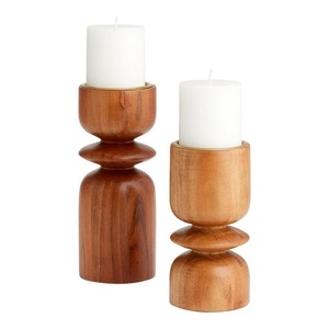 Elegante candelabro de madera natural para rituales religiosos y meditación con detalles artísticos ecológicos Diseño moderno - Product Image 3