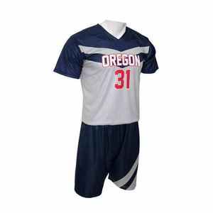 Vente en gros usine – Uniformes de lacrosse personnalisés à col en V et manches courtes, 100 % polyester, séchage rapide, antibactériens, imprimés par sublimation - Product Image 6