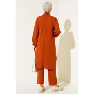 ชุด2ชิ้นเสื้อทูนิคประดับกระดุม - Product Image 4