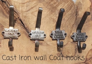 Handcrafted Cast Iron Vintage <b>Coat</b> and Hat <b>Hooks</b> Hanger Retro <b>Rails</b> Product - Product Image 4