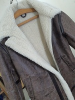 OEMMEN-Blouson en cuir en fourrure d'aviateur B3, manteau en peau de mouton, veste d'hiver chaude, usine pakistanaise