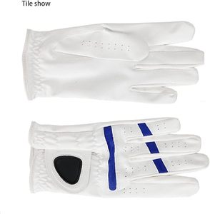 Gants de golf pour hommes, main gauche, en cuir véritable super doux avec tissu respirant en microfibre, accessoire de sport de plein air - Product Image 2