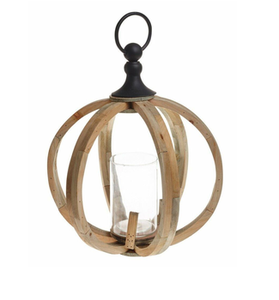 Lot de 2 bougeoirs en bois naturel en forme d'hexagone parfaits pour la décoration de festival et la suspension élégante pour un produit de base stable - Product Image 3