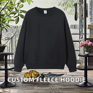 Sweat-shirt surdimensionné en tricot brodé personnalisé pour l'automne, sans doublure, manches régulières, 310 grammes, 13 couleurs, pull à capuche 100% coton - Product Image 6