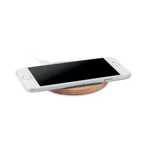 Caricatore Wireless in Bambù Ecologico RUNDO, Gadget USB Promozionale - Product Image 5